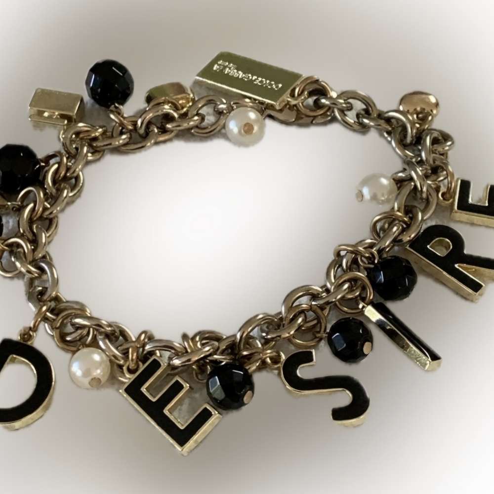 Dolce & Gabbana Gold and Black Charm Bracelet
